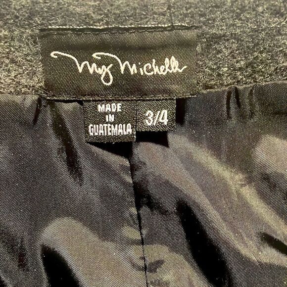 Y2K- My Michelle Wool Blend Midi Length Skirt- Dark Grey- Size 3/4 - Picture 5 of 7